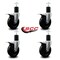Service Caster 5'' Soft Rubber Swivel 1-3/4'' Expanding Stem Caster Set Total Lock Brake, 4PK SCC-EXTTL20S514-SRS-134-4 - alternate 4